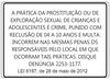 CARTAZ PROSTITUIÇÃO É CRIME